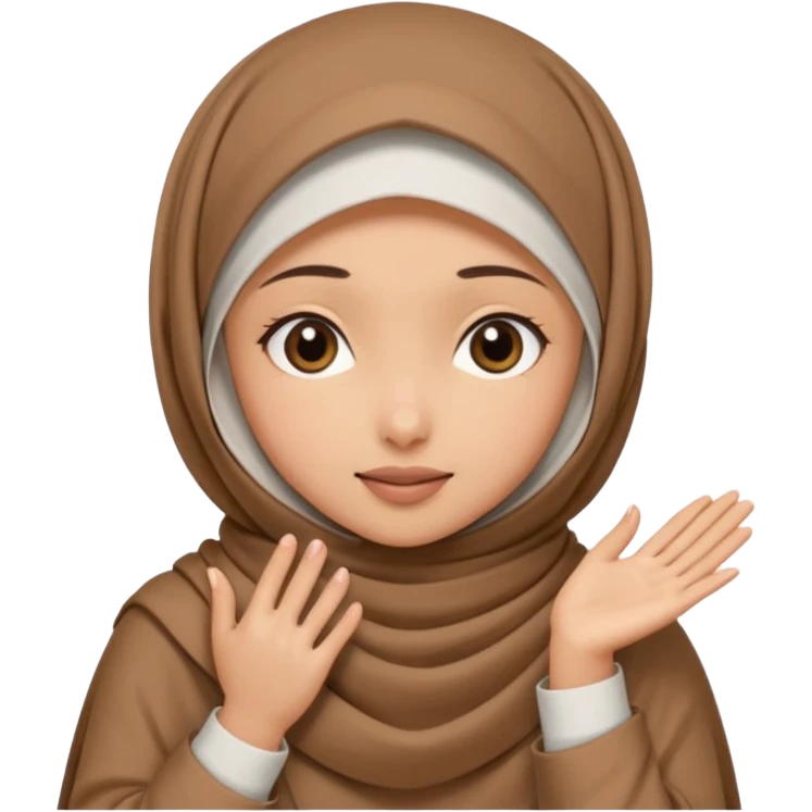 Hijabi girl sitting.     head covered
hands pulling the fabric in
shy-but-dramatic energy
“no cameras pls” but in a cute way
soft + mysterious vibe emoji