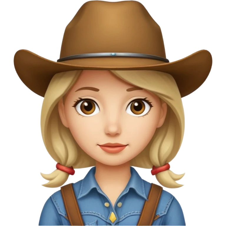 Cowboy hat girl emoji