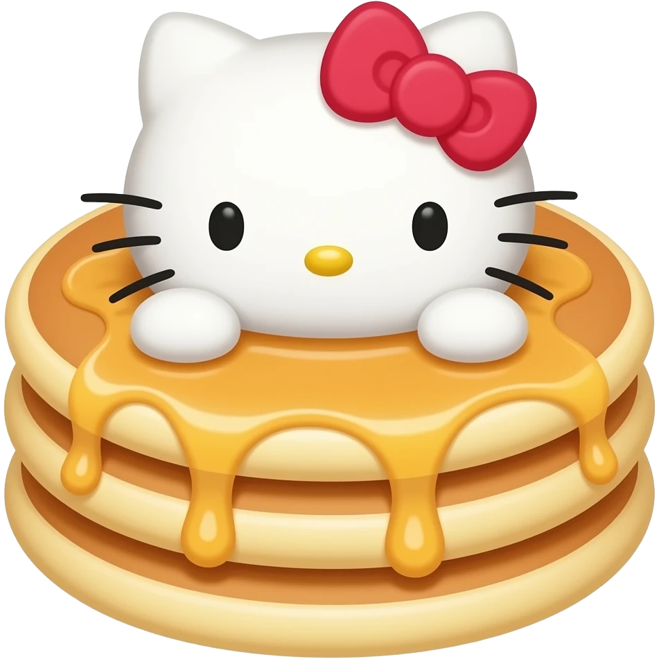 Hello kitty Pancakes emoji