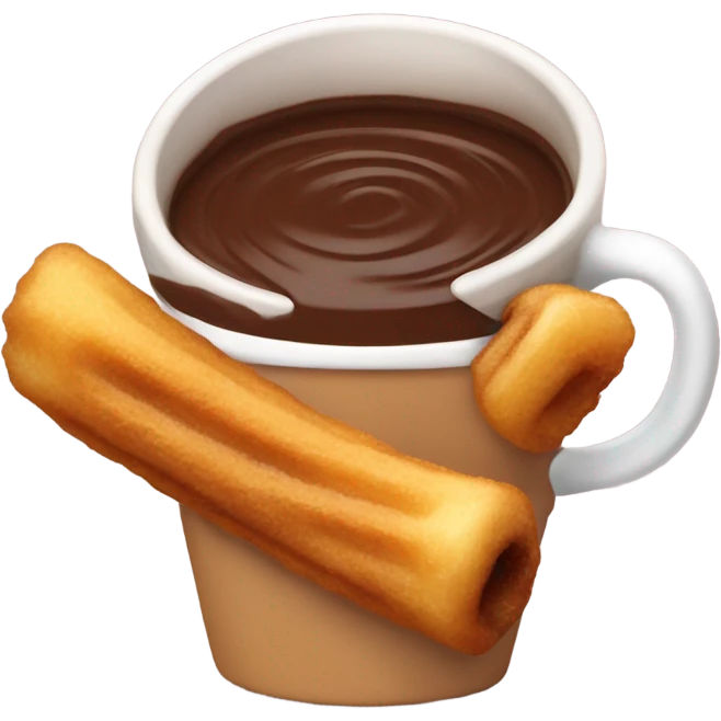 Taza de Chocolate con churros emoji