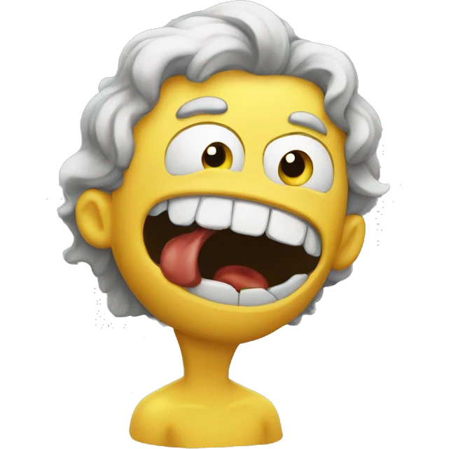 gnawing at the spectating intensely the ponder emoji