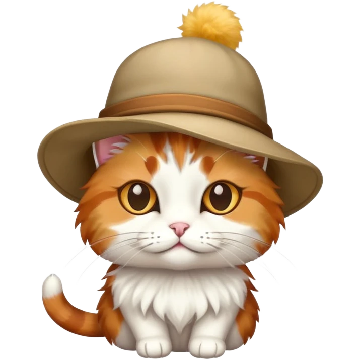 cat wearing a hat emoji