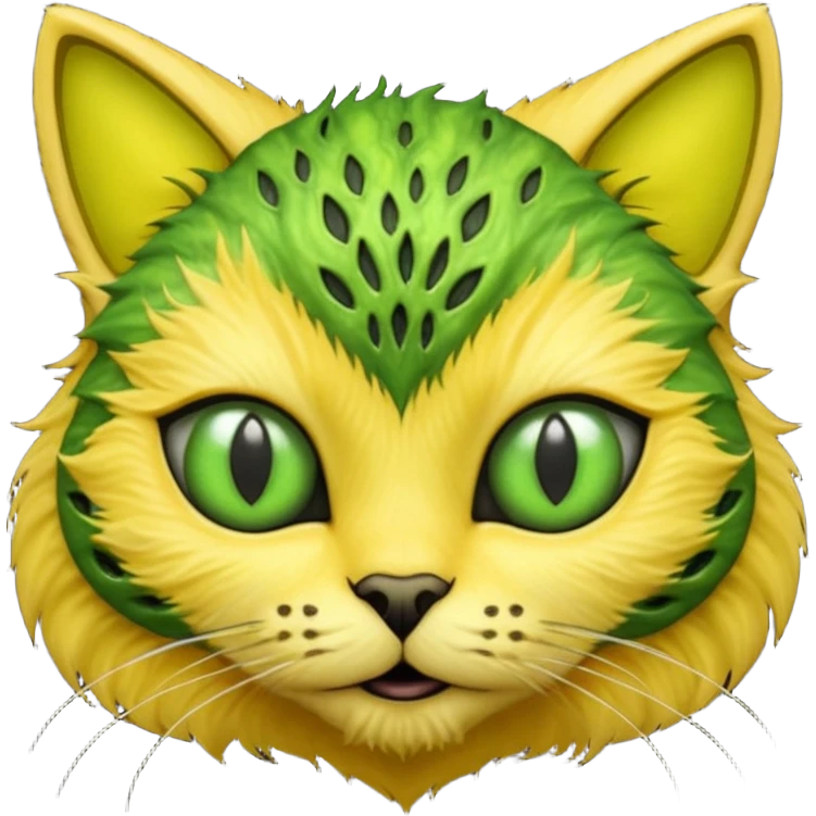dark yellow alien cat face emoji