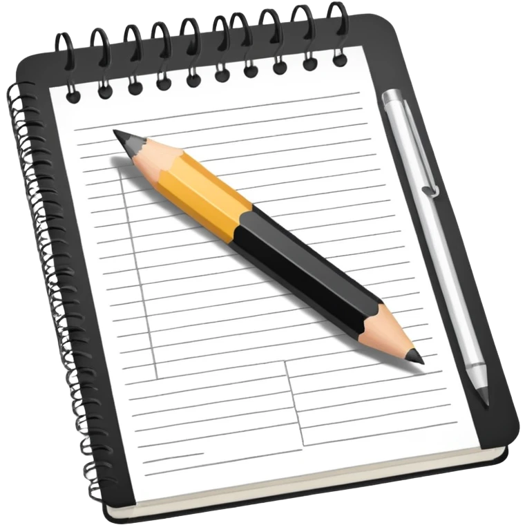 a pencil drawing in a notebook emoji
