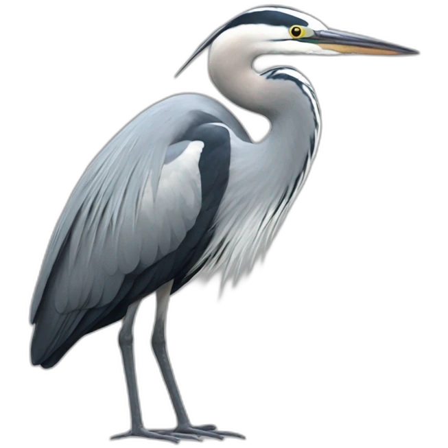 heron black and white emoji