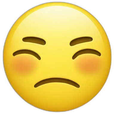 sad face, telegram style, simple yellow and round emoji emoji