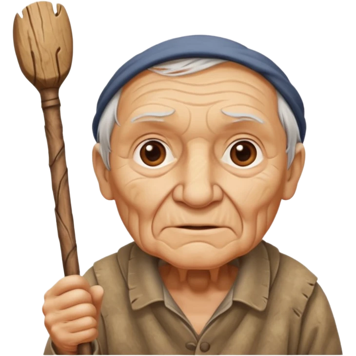 old people stick emoji