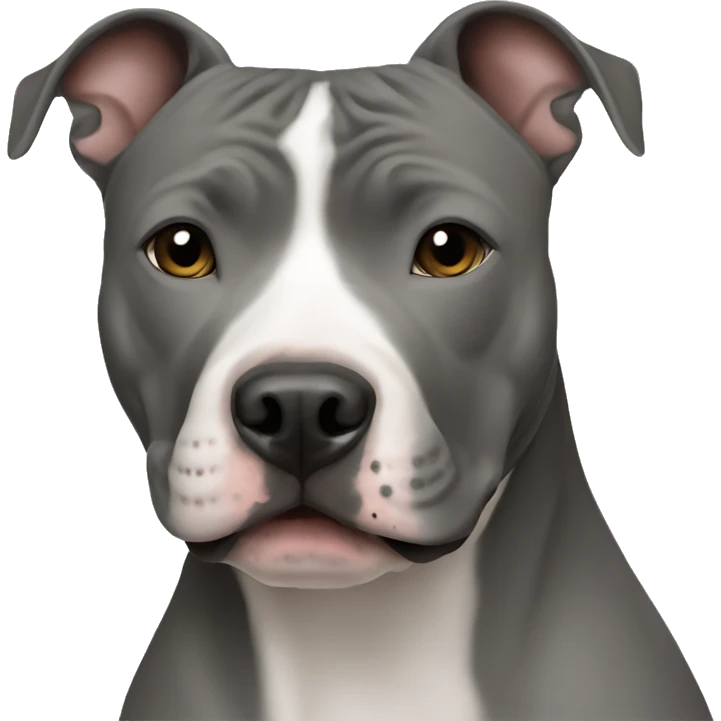 Grey American Staffordshire Terrier emoji