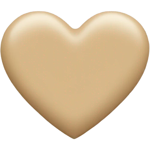 Beige heart  emoji