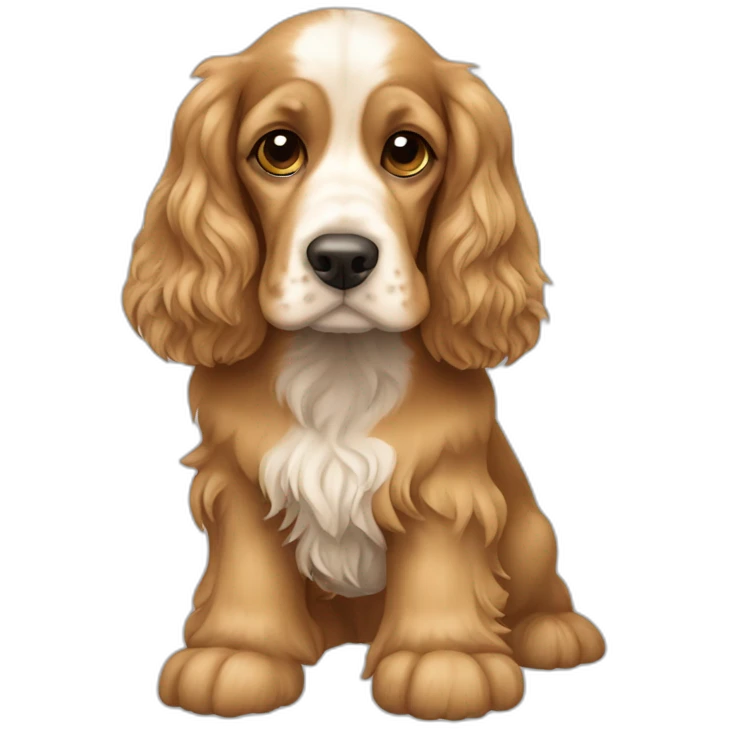 Dog-english-cocker-spaniel-full-body-golden emoji