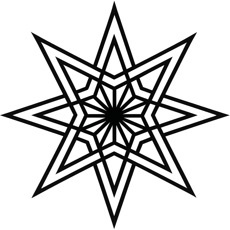 star with a geometric pattern emoji