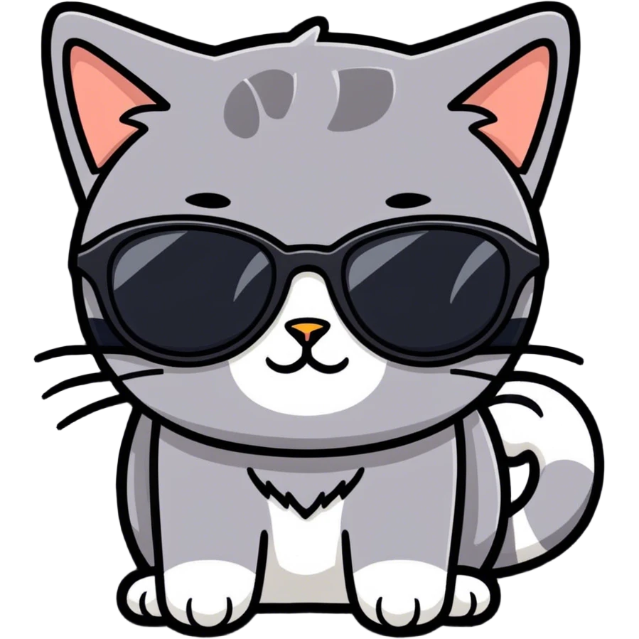 Cat with sunglasses emoji