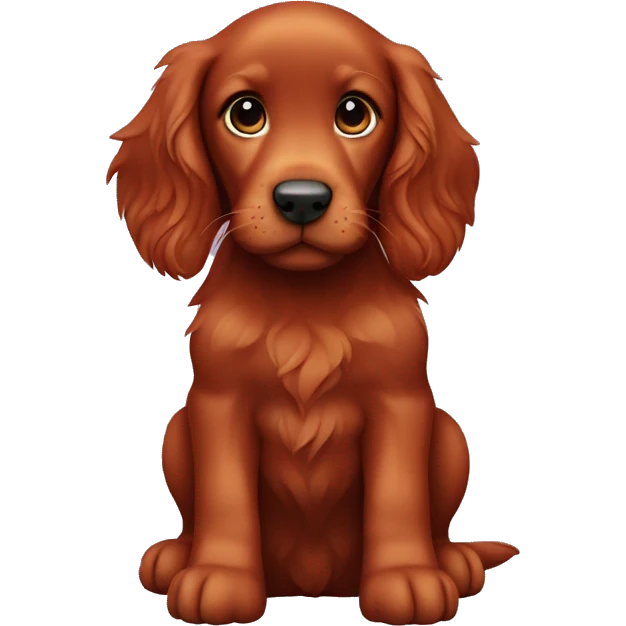 Mini red setter puppy emoji