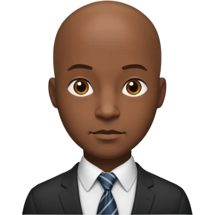 bald black men with ties emoji