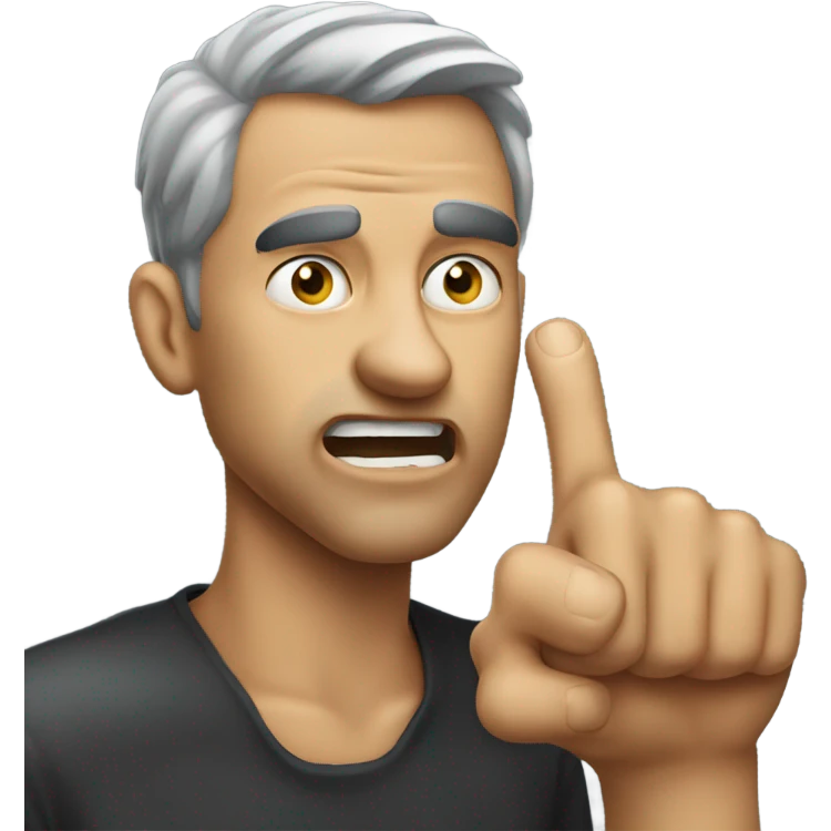 man biting finger  emoji