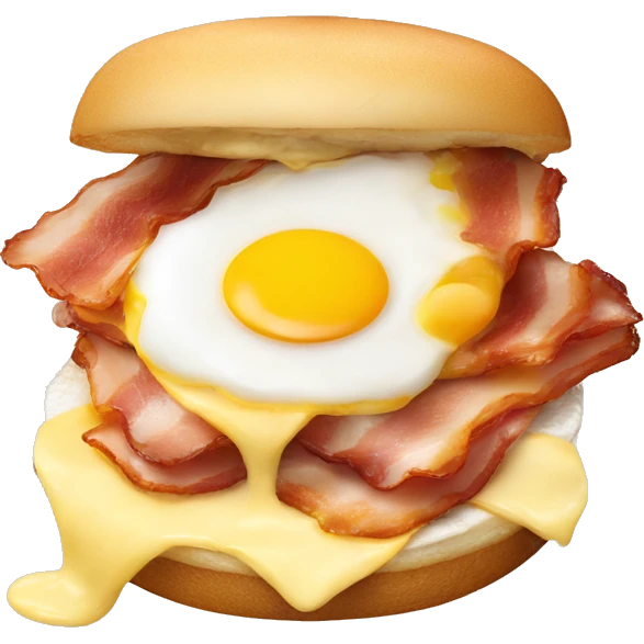 Bacon egg and cheese melted emoji