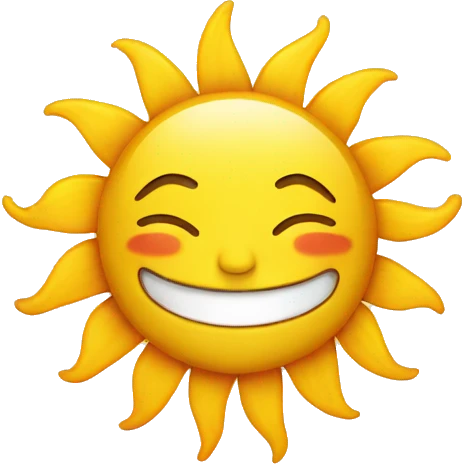 A happy sun emoji emoji