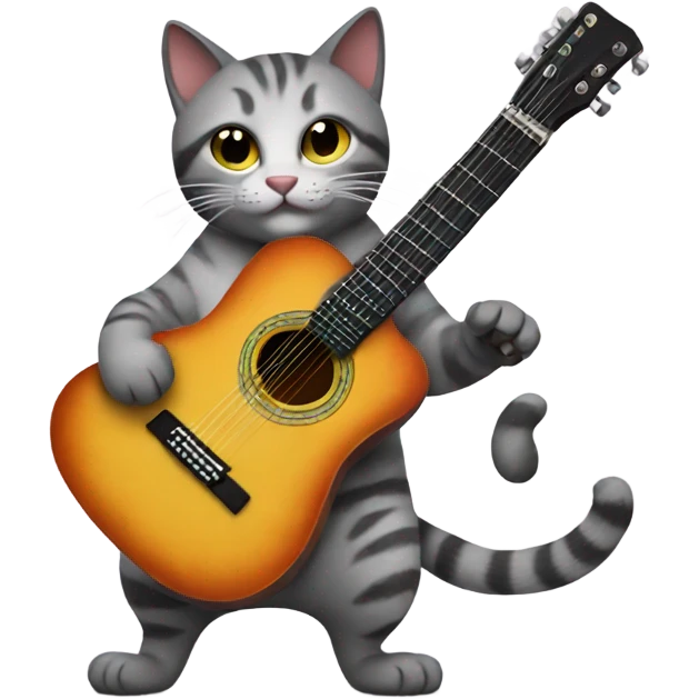 Cat playing guitar  emoji
