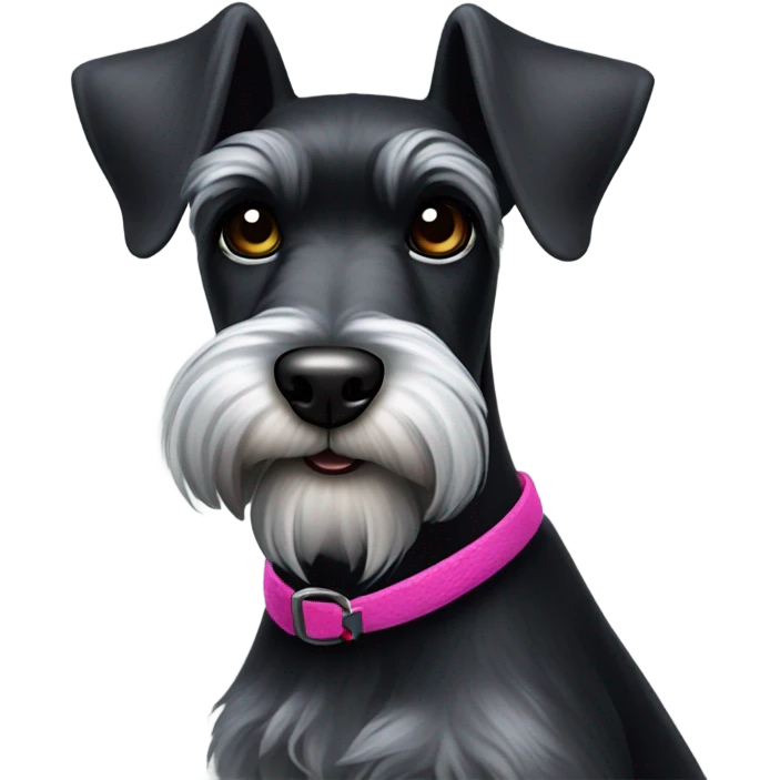 Black Mini schnauzer party color emoji