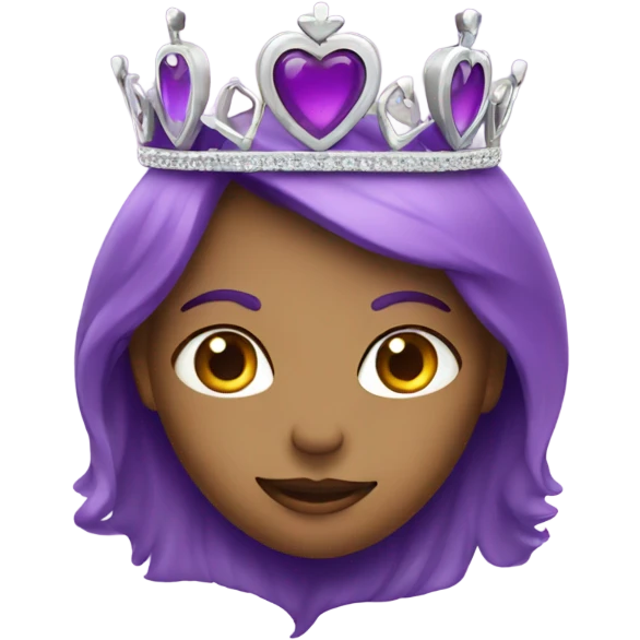 Purple Heart with tiara  emoji
