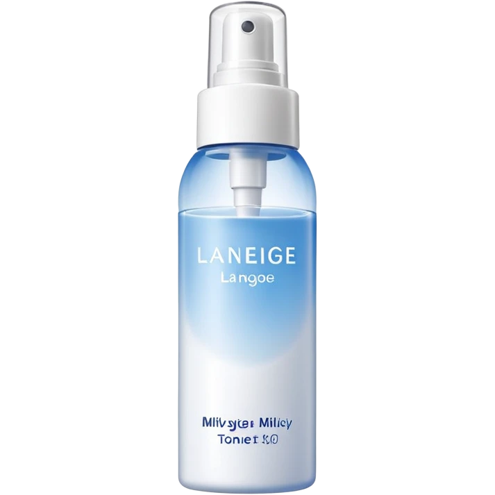 laneige milky toner in spray bottle with white cap emoji