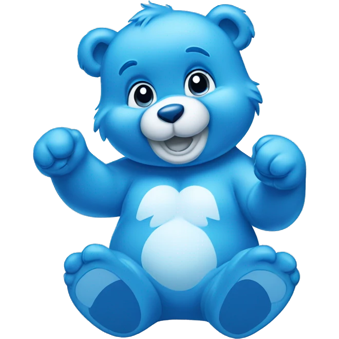 Blue care bear emoji