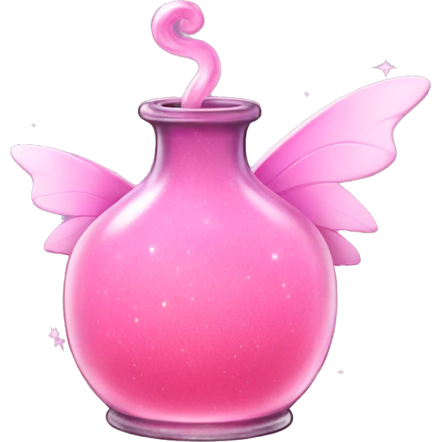 Dusty pink Fairy potion with sparkles  emoji
