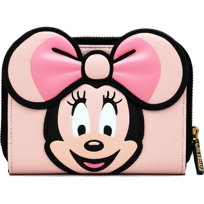 Loungefly light pink Minnie Mouse Ears Wallet emoji