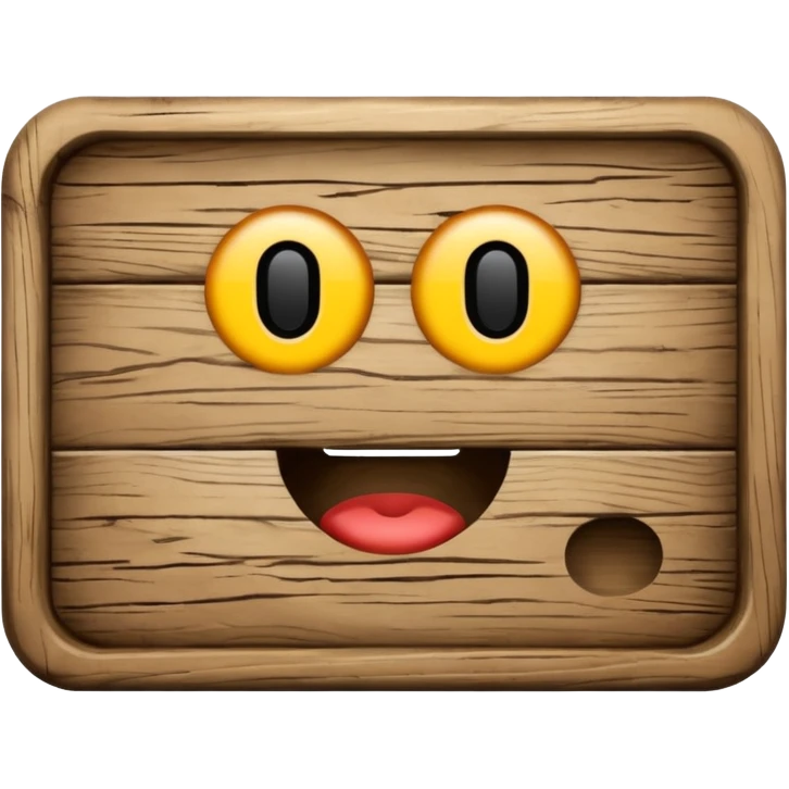 Wooden toilet sign  emoji