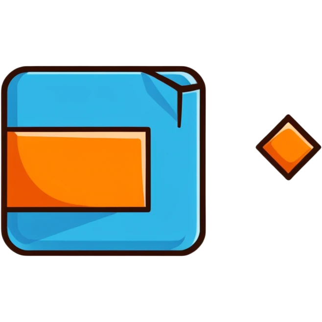 orange square with shine emoji