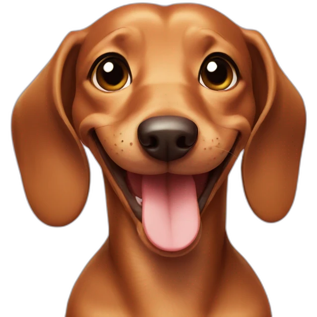 Dachshund smile emoji