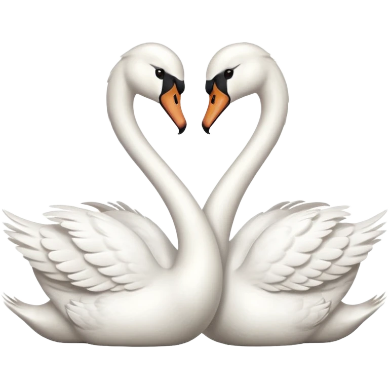 Two swan in love emoji