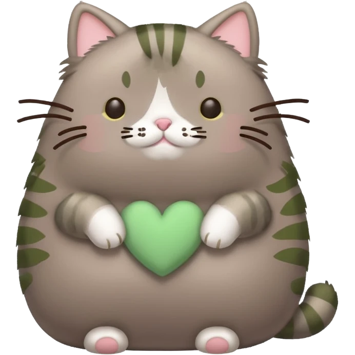 green pusheen emoji