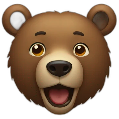 Drunk bear emoji