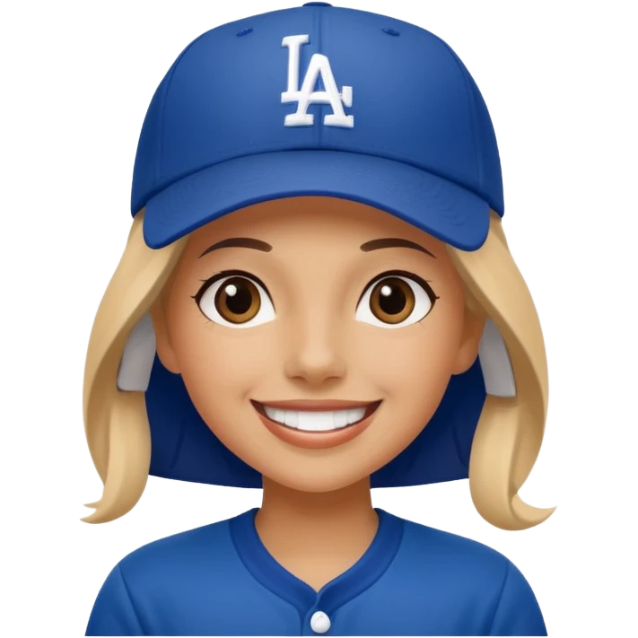 Girl at los Angeles dodgers game emoji