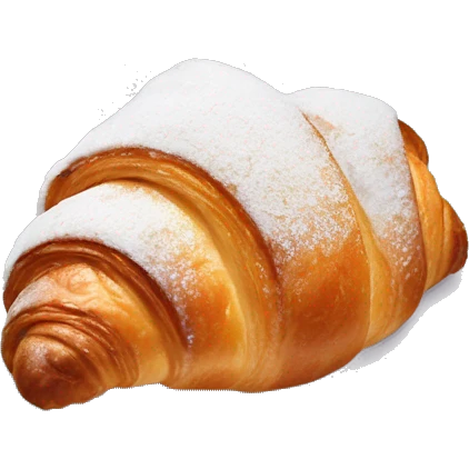 croissant in powdered sugar emoji