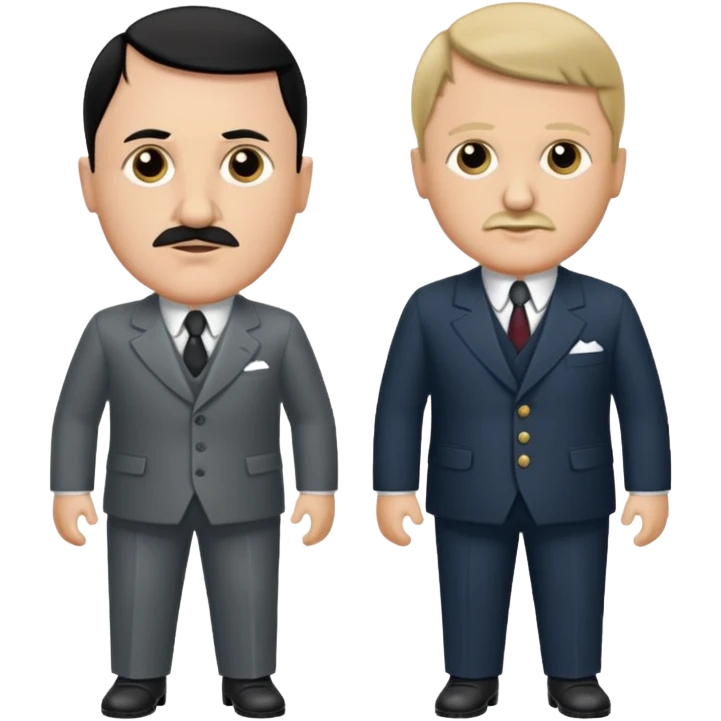 Adolf Hitler and bennito mussolini emoji