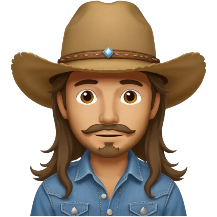 long haired cow boy emoji