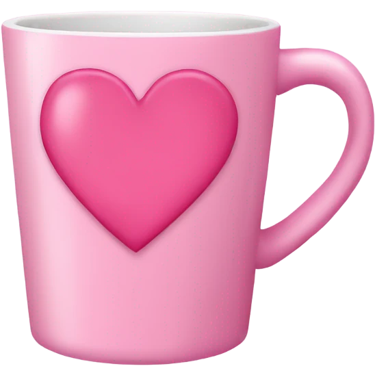 Pink heart cup emoji