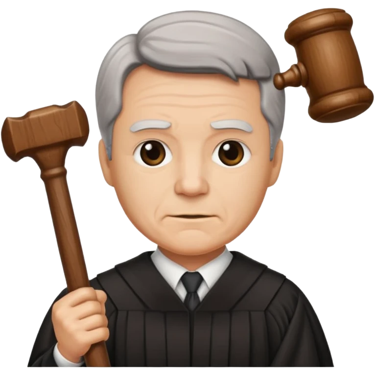 judge with hammer emoji