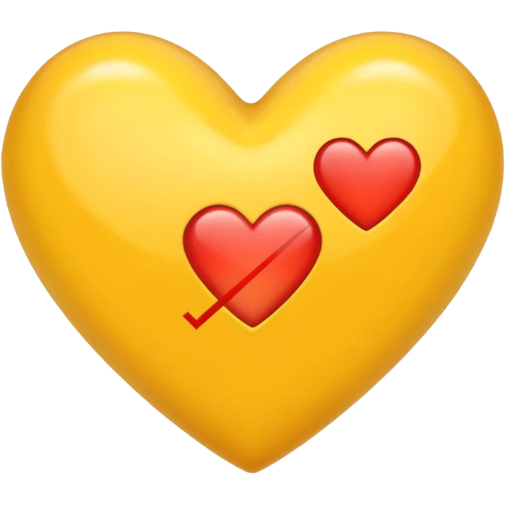 yellow heart with a check mark emoji