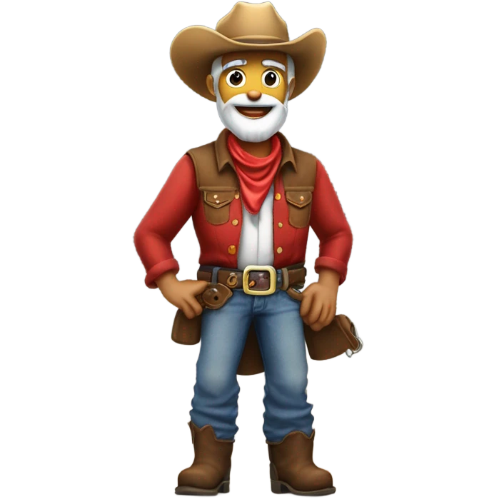 Santa as a cowboy  emoji