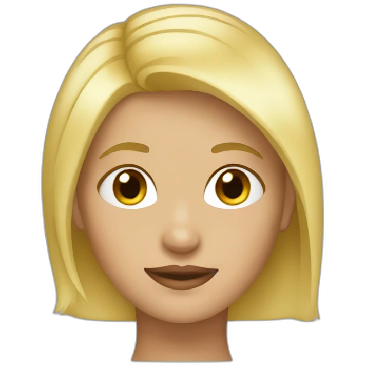 blond girl short hair emoji
