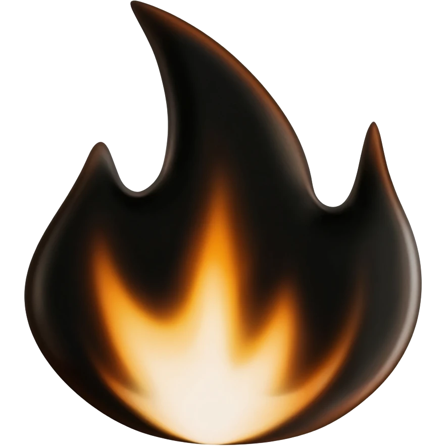 شعلة سوداء emoji