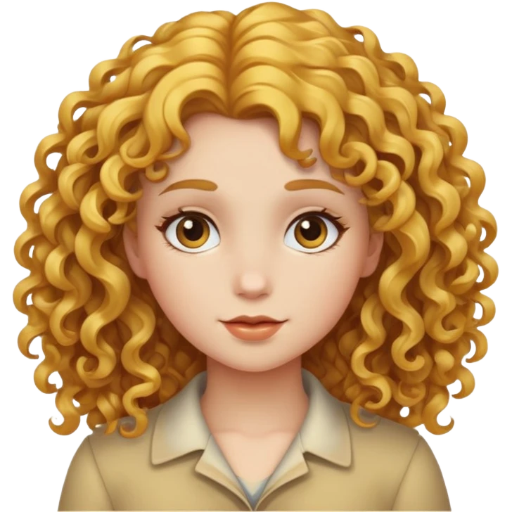 a girl with curly gold hair emoji