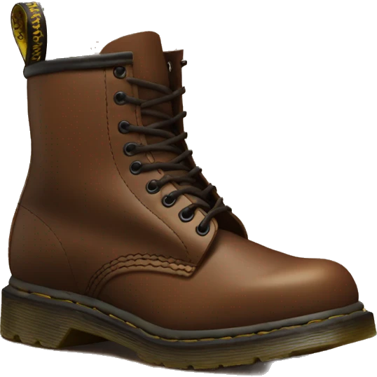 Doc Martens in brown color emoji