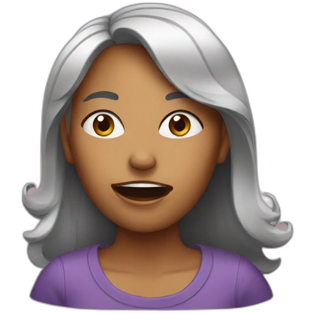 woman speaking out loud emoji