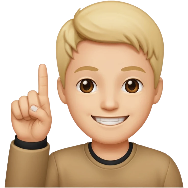 Smiling with middle finger up emoji