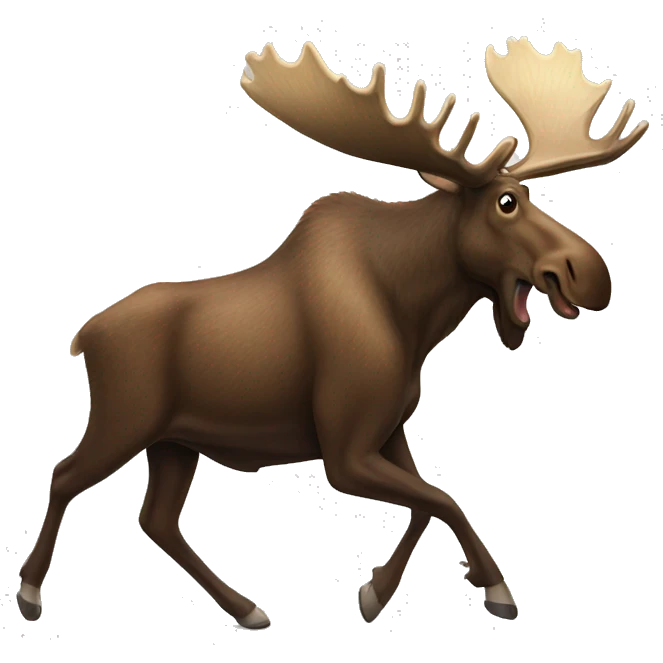 Moose tripping emoji