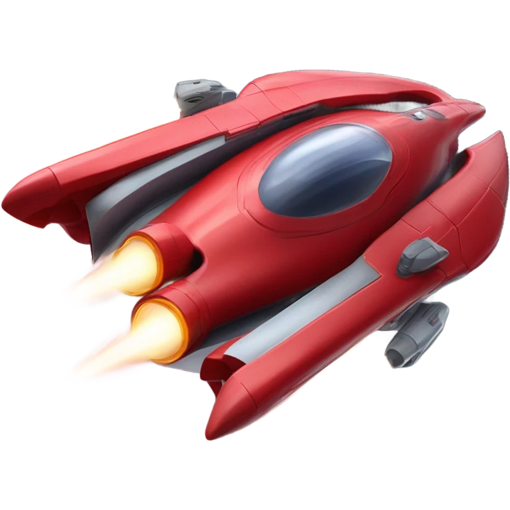 red spaceship emoji